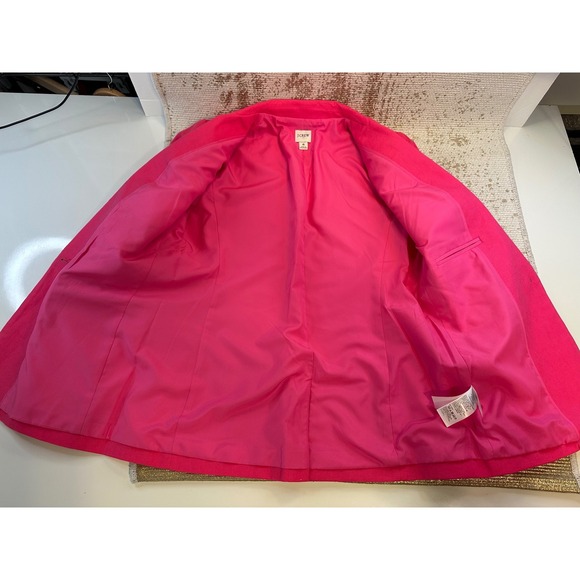 J. CREW Hot Pink Barbie Linen Blend One-Button Blazer | 6 - Picture 12 of 16